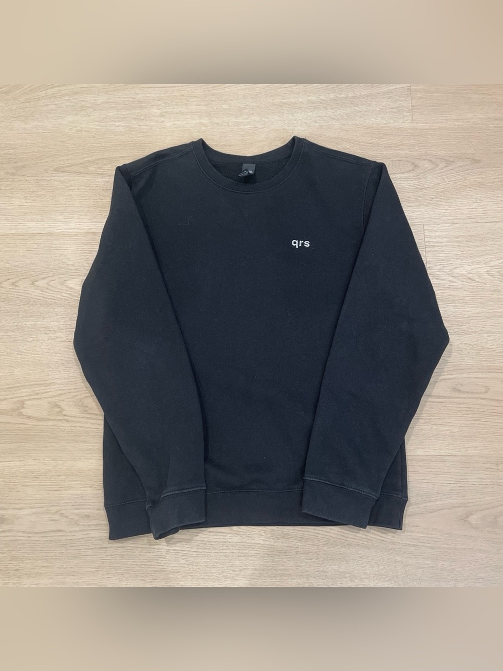 Kids Black 'qrs' Crewneck Sweatshirt